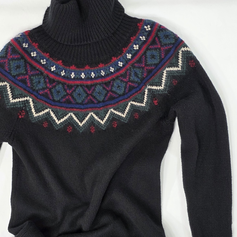 Ralph Lauren Fair Isle Turtleneck Sweater Dress - Picture 4 of 8